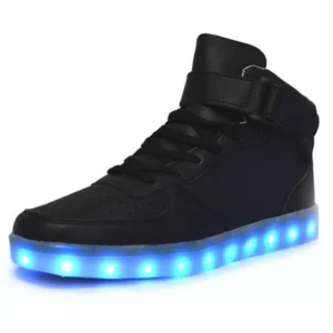 New Mens LED Luminous Casual Shoes 11 Styles Light UP USB Charger Glowing Street Dance Aldult Fashion Womens Sneakers Size 36-46